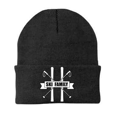 Ski Family Embroidered Beanie